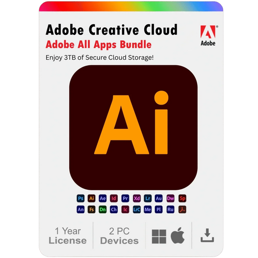 Adobe Illustrator 2025 1 Year Subscription For Windows And Mac 2PC